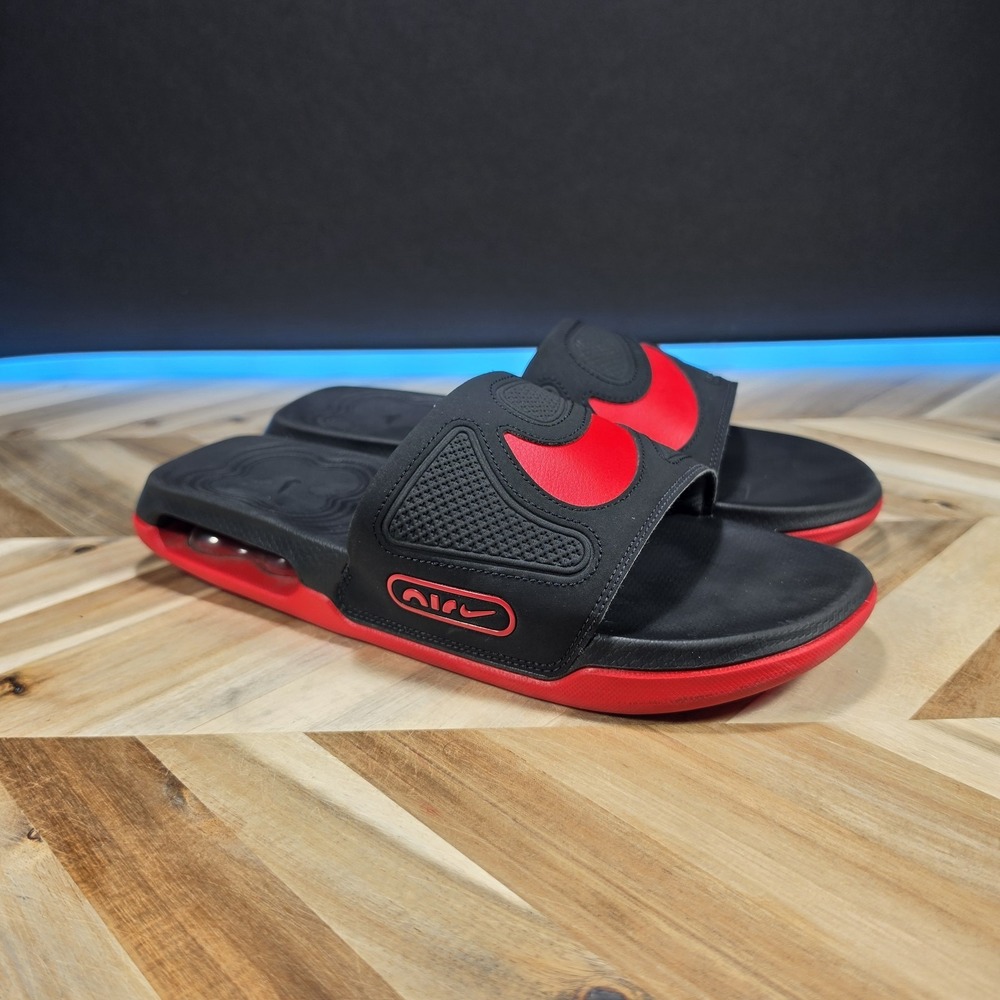 Nike Air Max Men's Size 10 Cirro Slides Black Red DC1460-002 Comfort Sandals